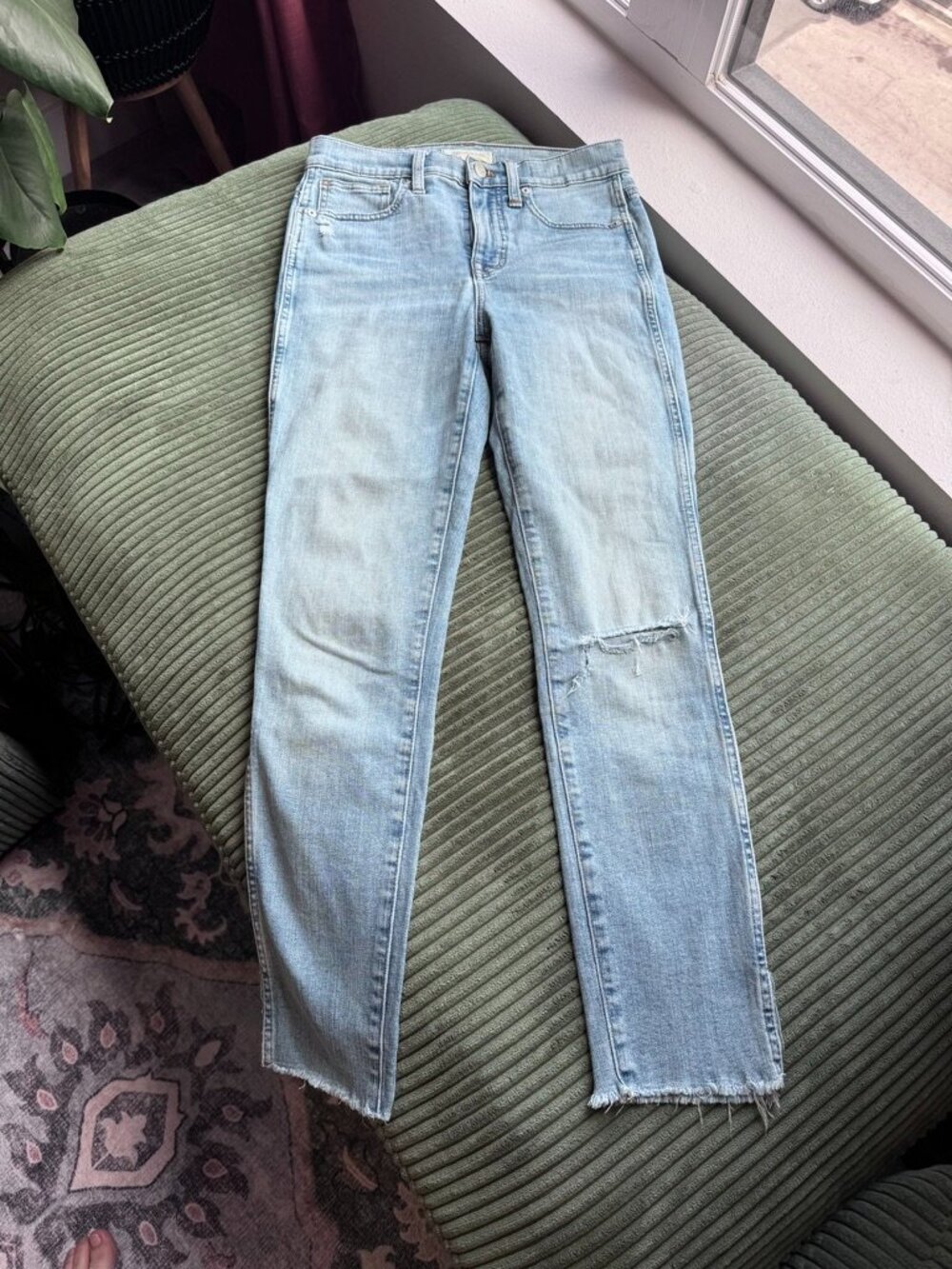 Madewell 10" High Rise Skinny Crop Light Wash Jeans Size 25